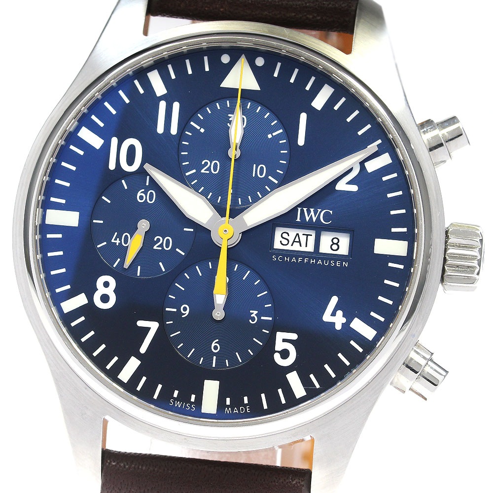 IWC SCHAFFHAUSEN IW377729 パイロットウォッチ クロノグラフ デイデイト 自動巻き メンズ 良品 保証書付き_826654【中古】