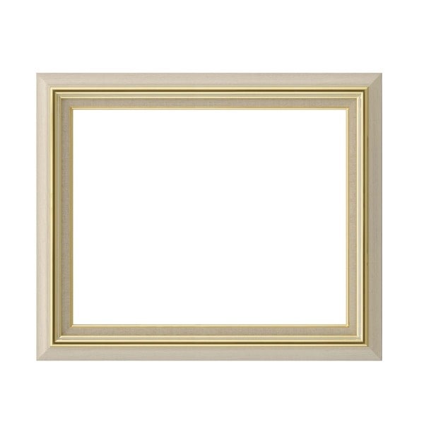 日本製 油絵額縁/フレーム [F20号/アイボリー] 壁掛けひも/アクリル/ 8116