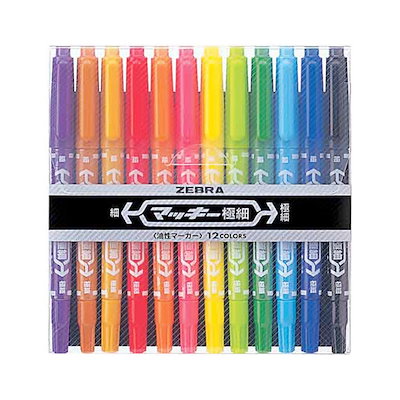 他サイト： ゼブラ　マッキー極細 12色セット　MCF‐12Cの商品画像