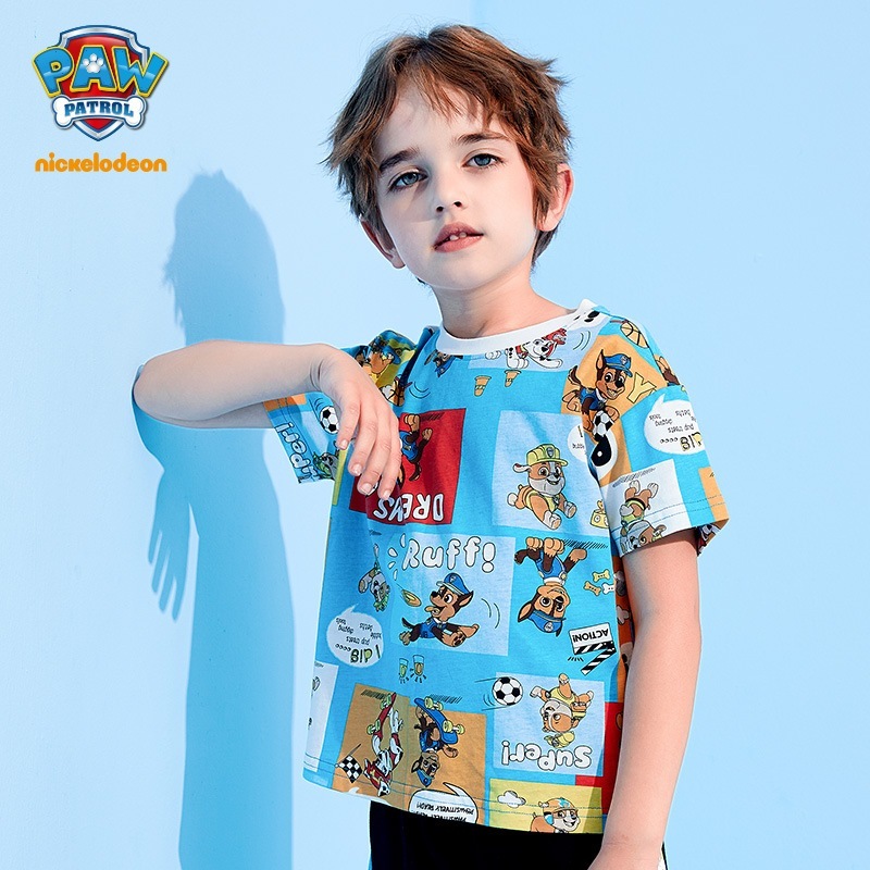 パウチームボーイズ Tシャツ半袖 2024 新作夏子供トップスボーイズベビー夏綿ボトムシャツ