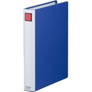 キングジム パイプ式ファイル/スーパードッチ脱着イージー (A4/タテ型) 10冊入り とじ厚：30mm 2473A 青