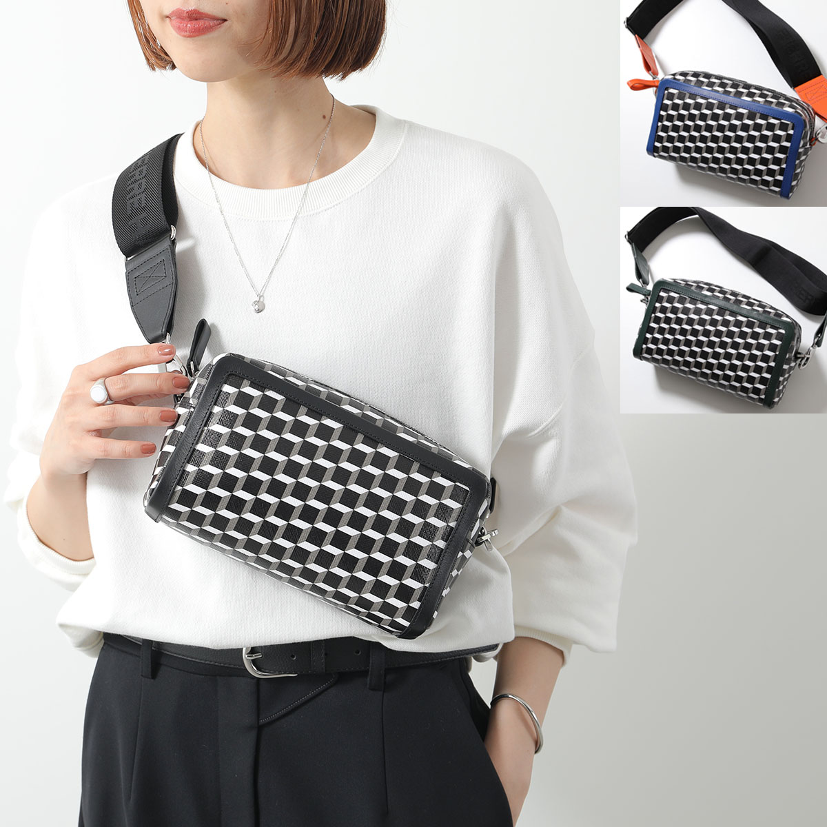 PIERRE HARDY ピエールアルディ カメラバッグ MAX CUBE BOX キューブ VV08 レディース メンズ PVC×レザー ボディバッグ ショルダーバッグ 鞄 カラー3色