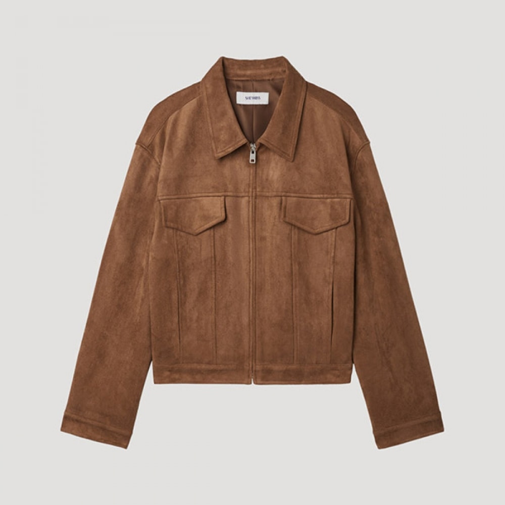 [シーミス] フェイクポケットスエードジャケット_SWWJKP12120
