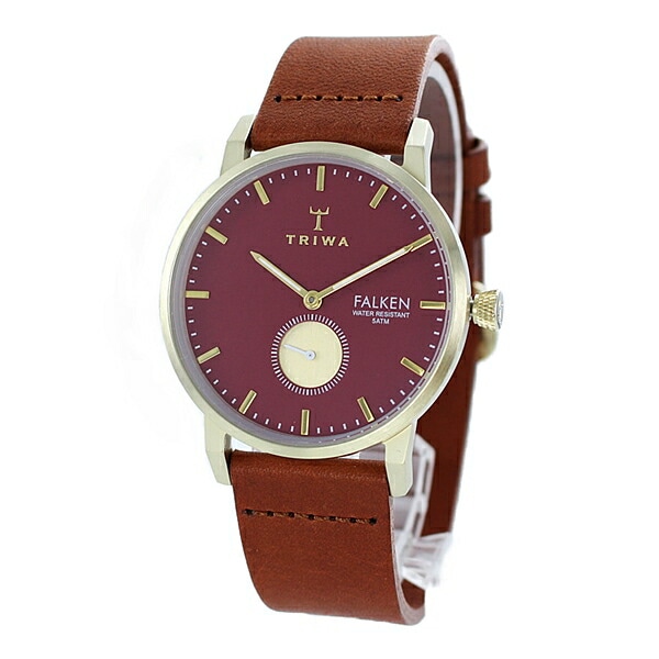 トリワ ファルケン ブラウン レザーウォッチ ユニセックス 腕時計 手表 大人 シンプル ルビーカラー レッド メンズ レディース おしゃれ ポイント消化