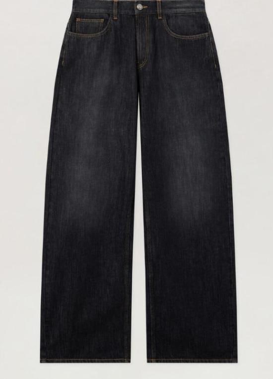 PALM ANGELS Men Straight Pants PMYA049S26DEN00B 1313 VINTAGE BLACK VINTAGE BLACK