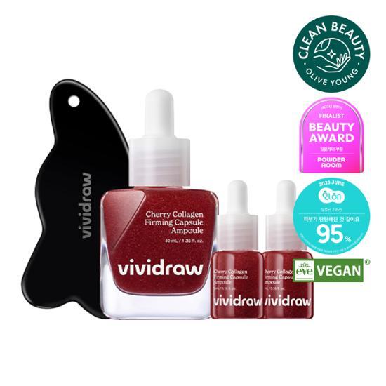 vividrawチェリー コラーゲン ファーミング カプセル アンプル 40ml(+セラミック括弧付き) コラーゲン弾力