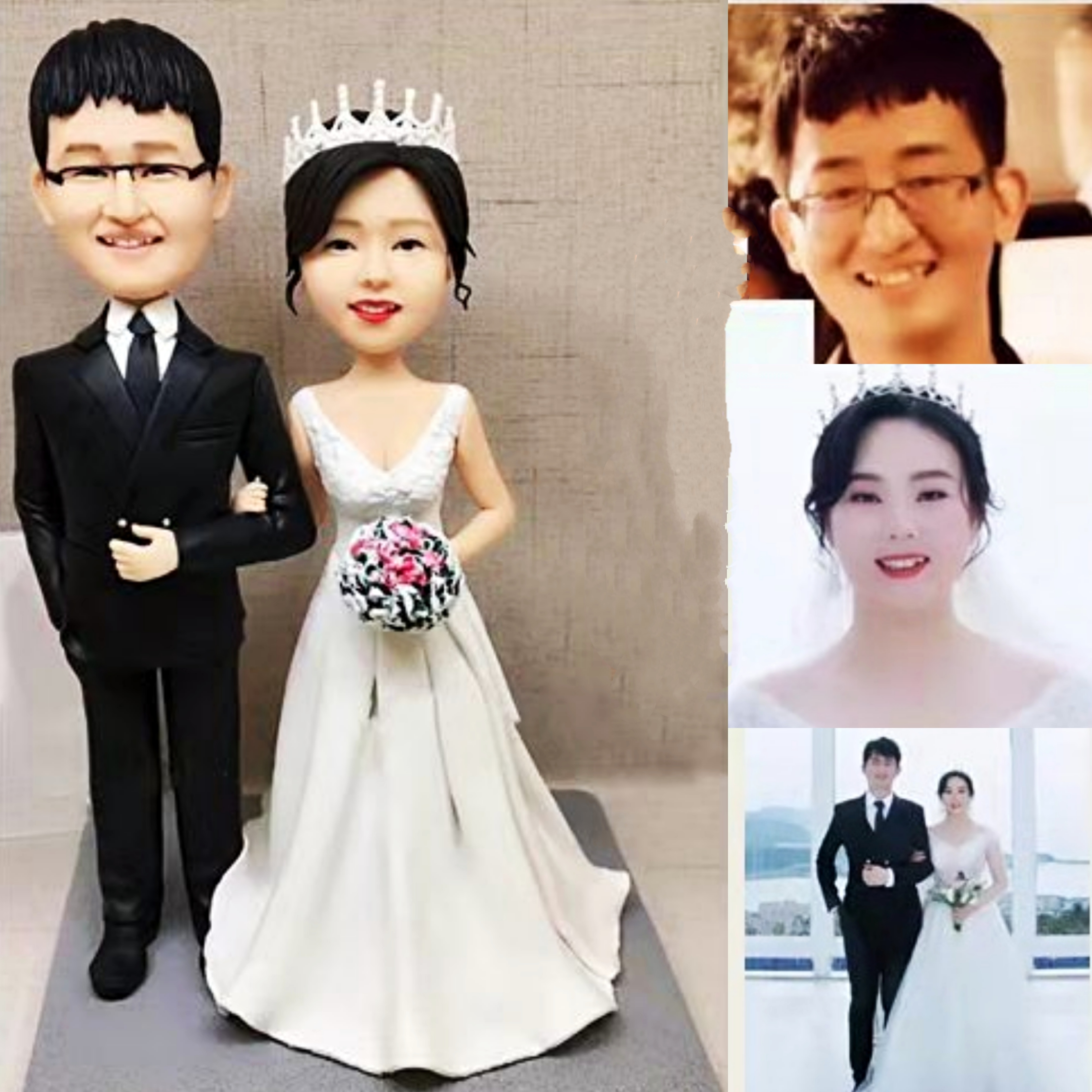 【オーダーメイド】3D肖像画 似顔絵 人形 フィギュア 結婚祝い 周年記念日 カップル 彼氏 彼女 夫婦 両親 贈呈品 記念品