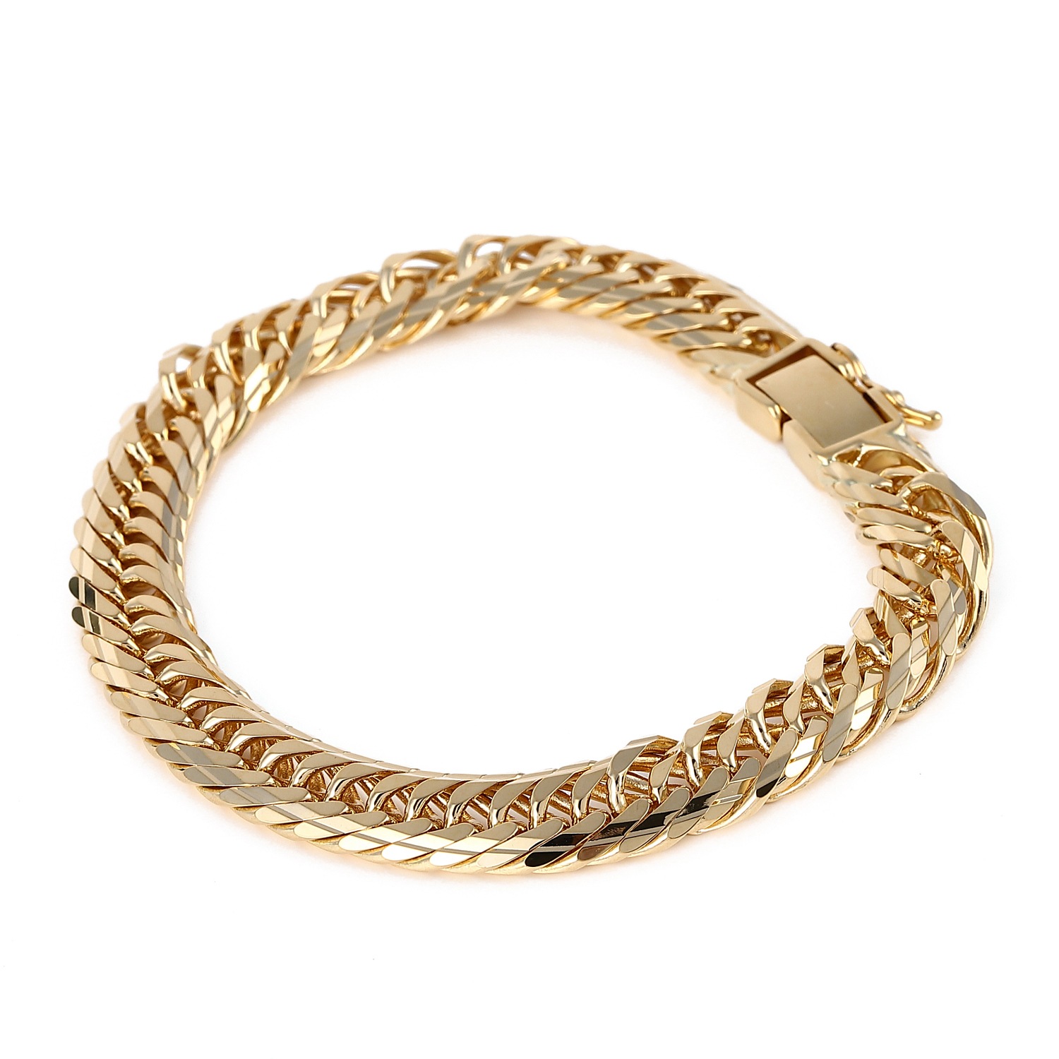 18金 喜平ブレスレット Mカット トリプル 30g 18cm メンズ レディース チェーン 造幣局検定マーク刻印入 ゴールド ジュエリー k18 アクセサリー