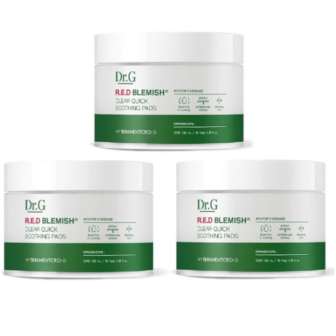 1+1+1 Dr.G ドクタージー レッドブレミッシュクリアクイックスージングパック70枚RED blemish Clear Quick Soothing Pads 70pads