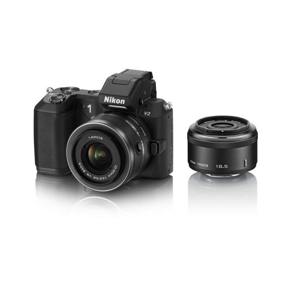 【中古】ニコン Nikon V2 ダブルレンズキット ブラック SDカード付き