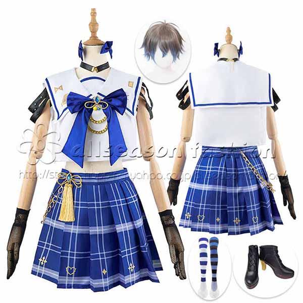 バーチャル VTuber 風 Ike Eveland アイク・イーヴランド コスプレ衣装 ウィッグ コスチューム 演出服 アニメ ゲーム cosplay 変装