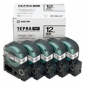 （まとめ買い）テプラテープ [x5個入] ST12K-5P 00060076 [x3]