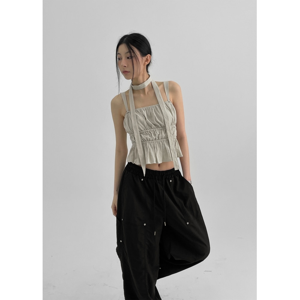 ブラックアップ ジャンピングセット - ノースリーブブラウスマフラー