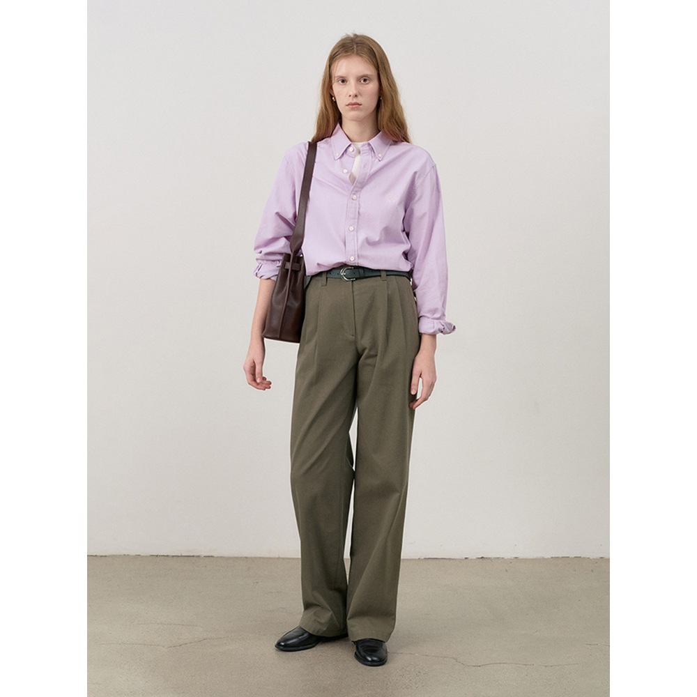 Dunst 女性用ユニセックスクラシックボーイフレンドシャツラベンダーピンク UDSH4C103P1