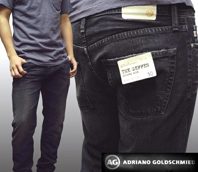 AGジーンズ エイジド デニム メンズ スリム ジーンズ ダメージデニム AG JEANS AG-ed 05y Geffen 1109GBL05Y-OBK エージージーンズ アドリアーノ ゴールドシュ
