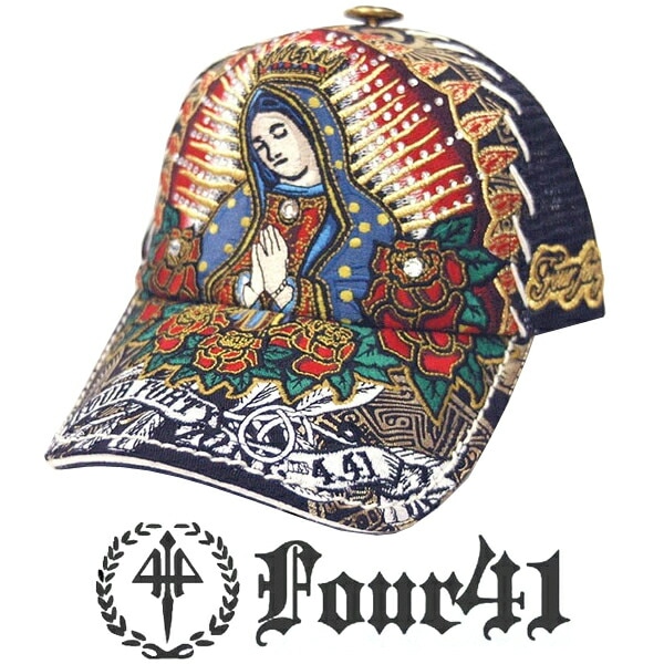 LA直輸入 Four41 Los Angeles フォーフォーティーワン キャップ スワロフスキー ブラック 044 インポート メンズ レディース 帽子 インポート セレブ セレカジ アメカジ