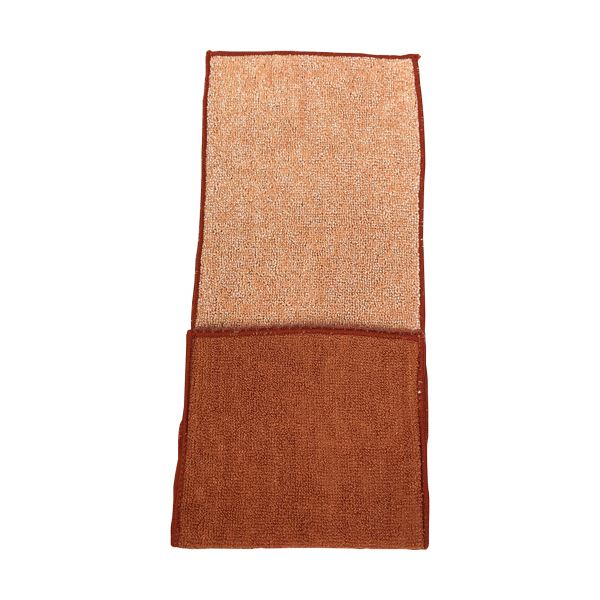 （まとめ）国産ポケット付きハンカチ オレンジ 1枚 [x50セット]