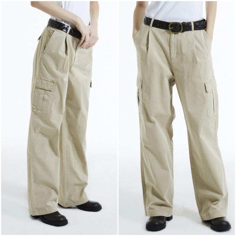 女性ルーズテーパードフィットカーゴパンツ_US