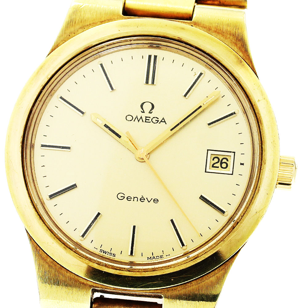 オメガ OMEGA 136.0103/336.0803 ジュネーブ デイト Cal.1030 手巻き メンズ _897359【中古】