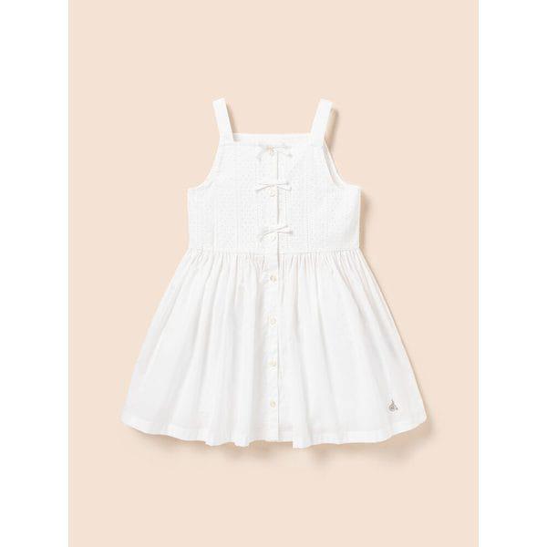 [BEANPOLE KIDS] アイレットレイヤードノースリーブワンピース アイボリー (BI5471G030)