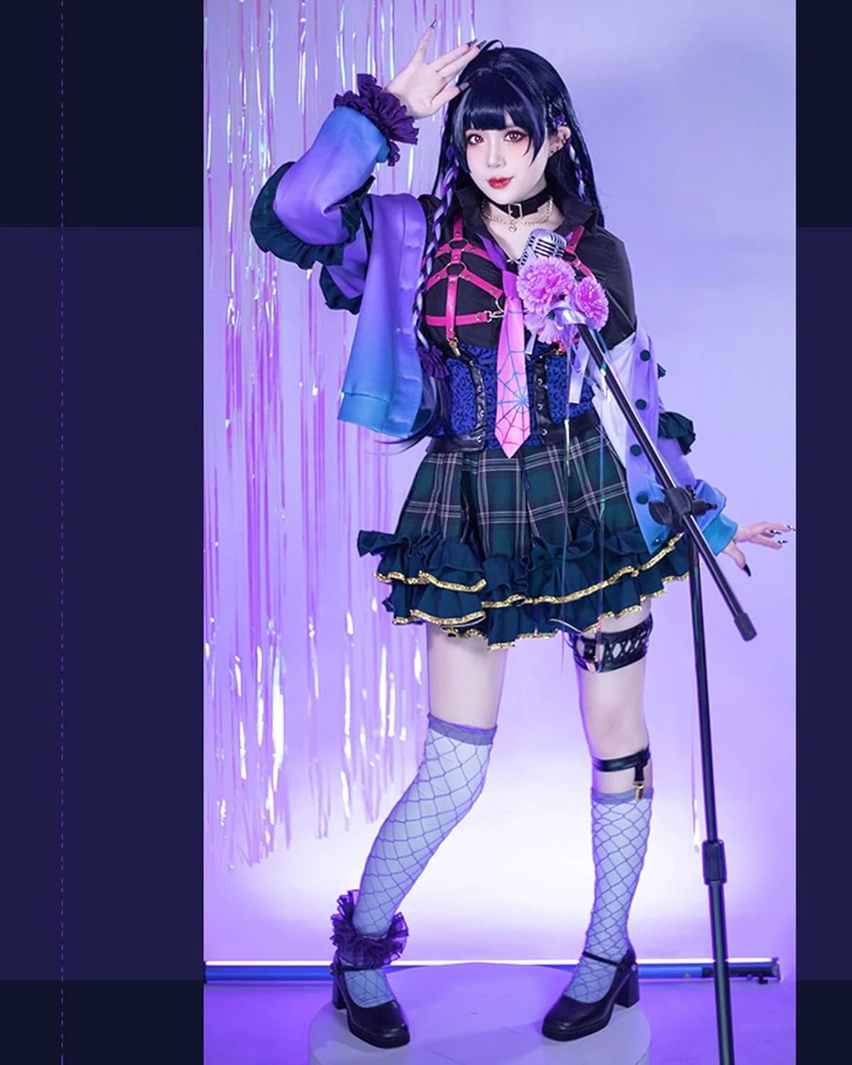 コスプレ衣装 撮影 バーチャル にじさんじ 狂蘭 メロコ Meloco Kyoran コスプレ衣装 2年生 仮装 変装 贈り物 イベント ハロウィン 学園祭 コスプレ衣装 ウィッグ 靴 追加可能