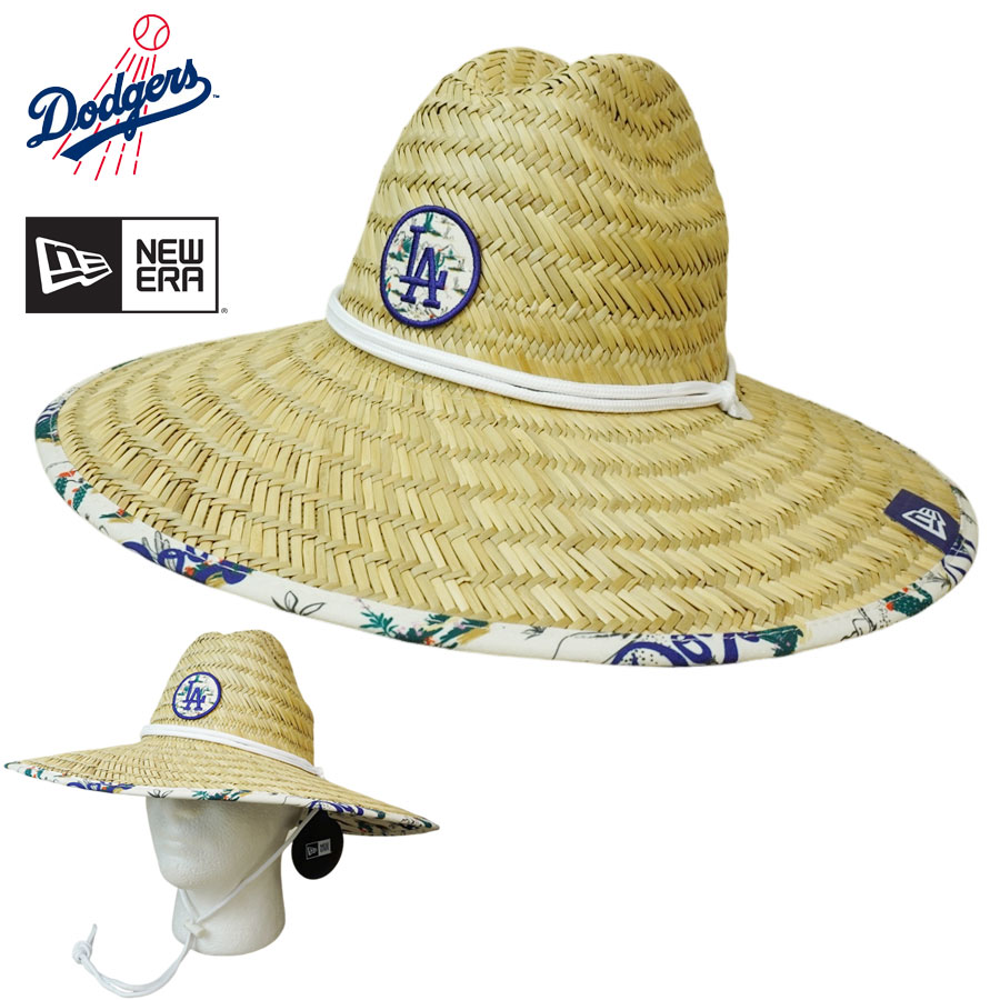 NEW ERA ニューエラロサンゼルス ドジャース公式STREW HAT ストローハット 麦わら帽子大谷翔平 LA DODGERS メジャーリーグ 帽子 ロゴ 野球 オ