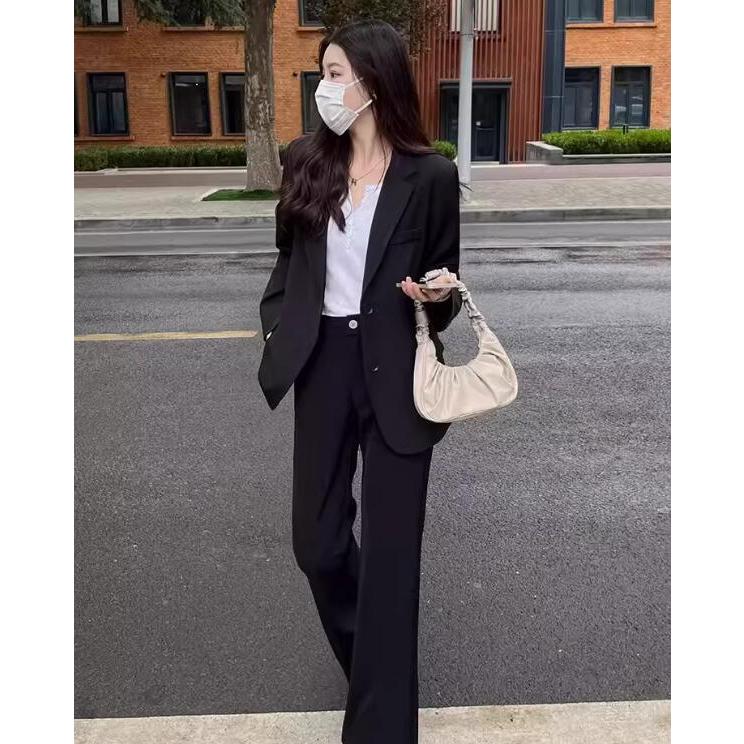 目玉商品～超人気セットアップ レディース スーツ 春秋 黒 ブラック ジャケット パンツスーツ 上下セット セレモニー フォーマル オフィス ママスーツ