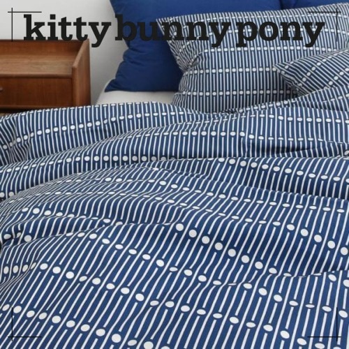 kittybunnypony ミラーリバース ブルー布団カバー