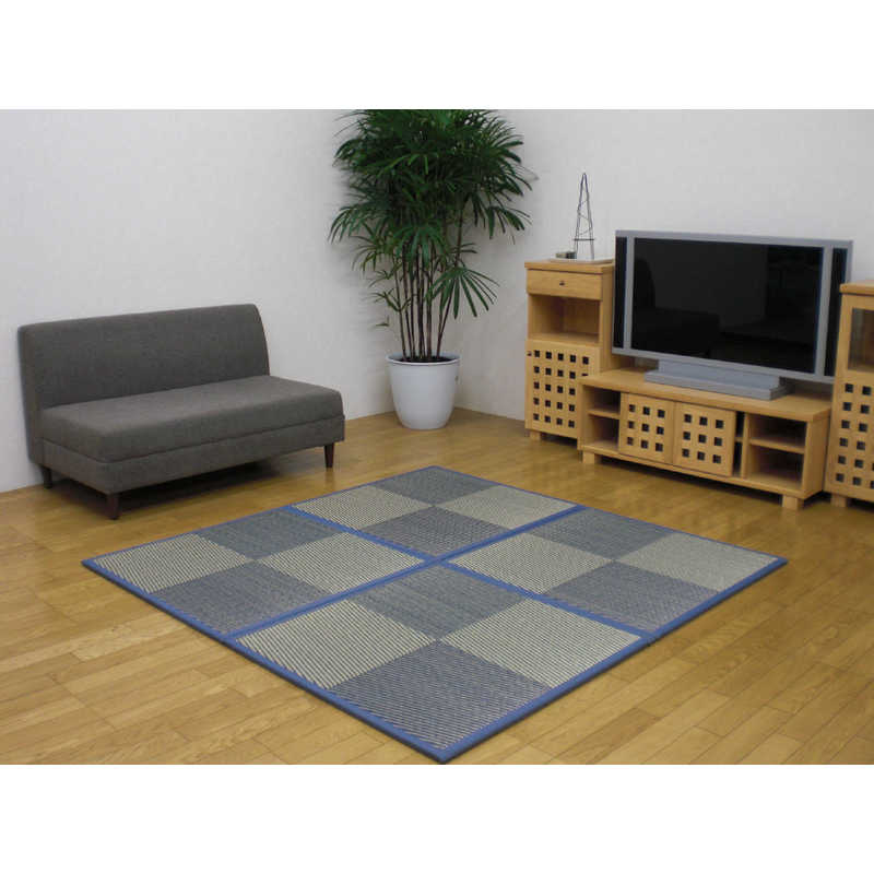 イケヒコ　ユニット畳　ニールBL U畳 4枚セット（／82×82×1.7cm／連結ジョイント付き）
