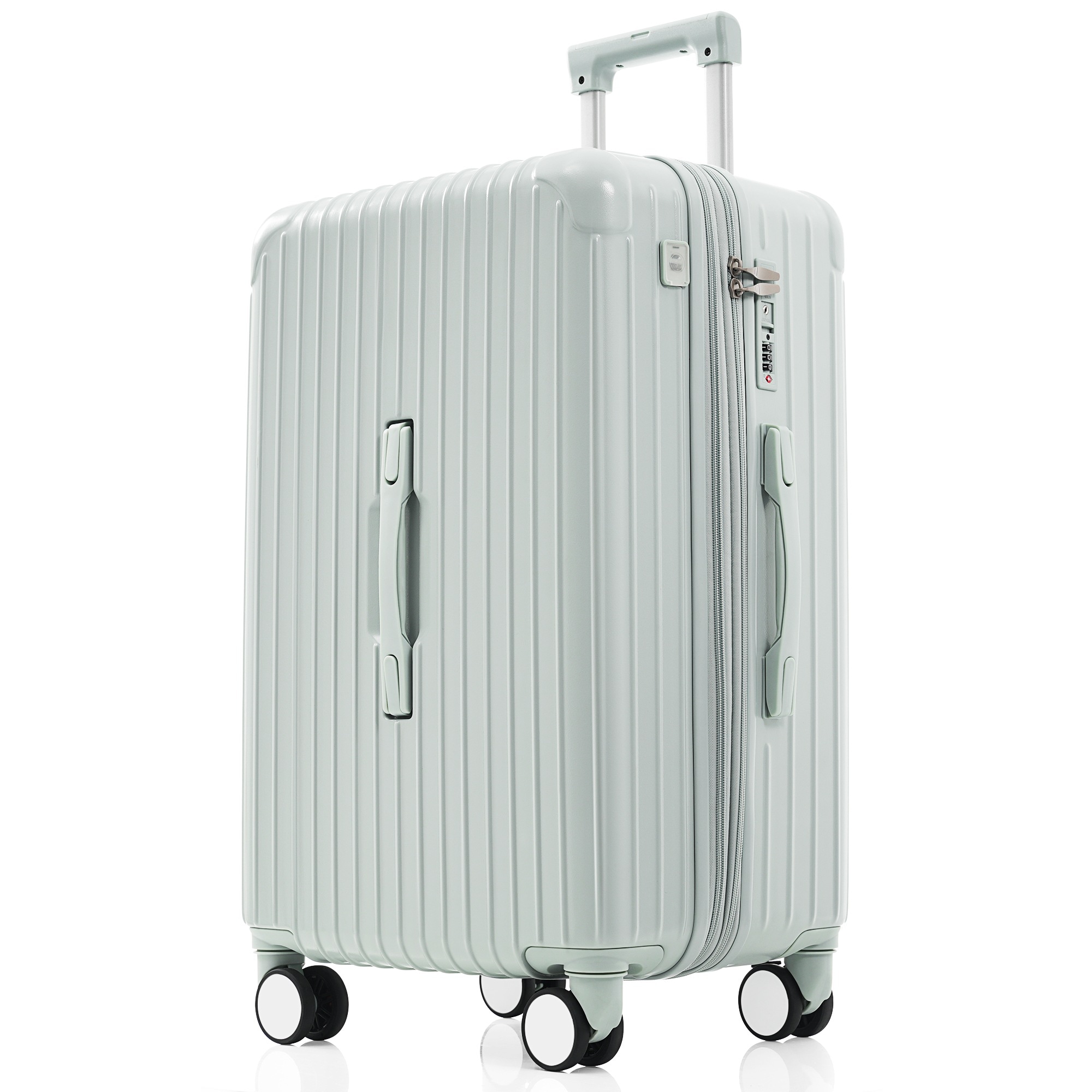 【2点購入で150OFF】【国内即発送】スーツケース Lサイズ ストッパー付き USBポート容量拡張 キャリーバッグ キャリーケース スマホスタンド ドリンクホルダー TSAロックかわいい 7日 14