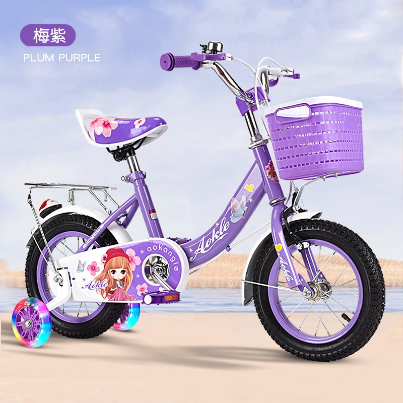 子供向け自転車の女の子3-10歳の自転車16インチの子供用バイクプリンセスバイク