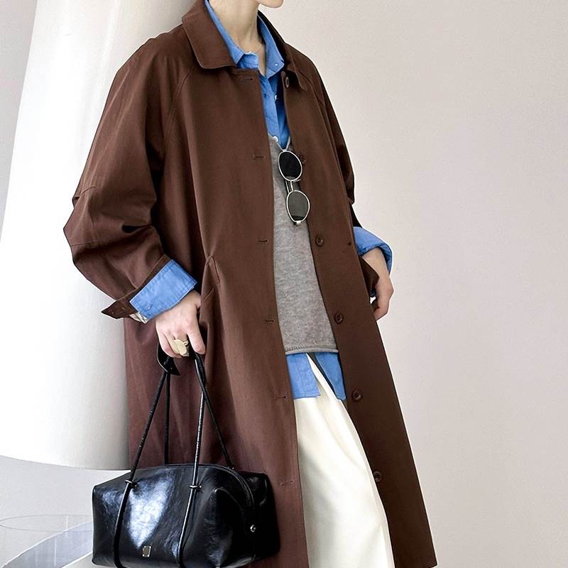 アウター コート ミディアム丈コート レディース 長袖 襟付き ポケット 前開き ボタン ミディアム丈 薄手 かわいい 大人可愛い きれいめ シンプル 上品 おしゃれ かっこいい カジュアル こなれ感