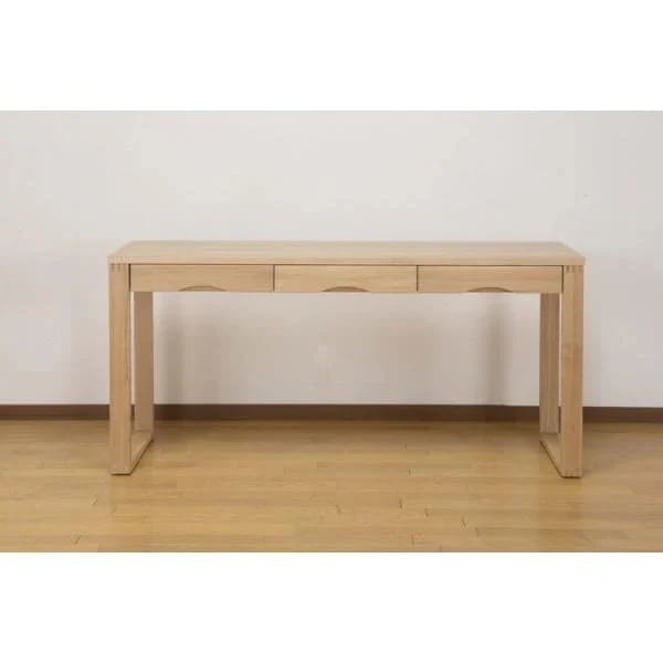 デスク 机 おしゃれ ナチュラルモダン レトロ テーブル 高級感 引き出し 木製 天然木タモ材 幅120x奥行き45cm