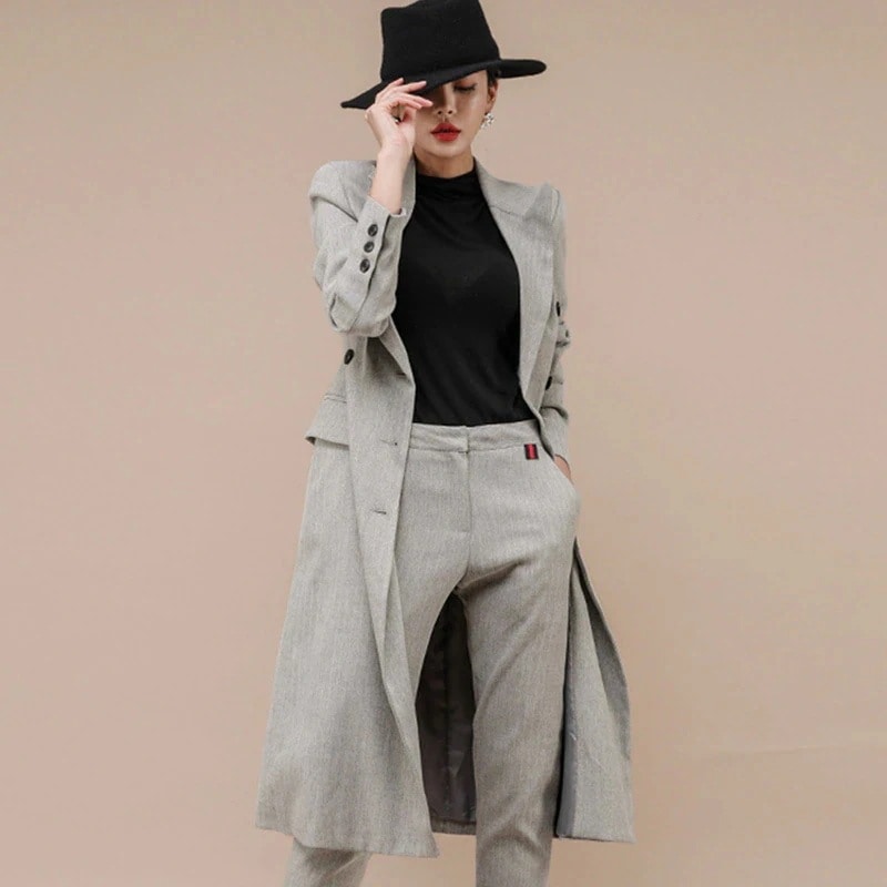 スーツ レディース セットアップ おしゃれ 長袖 個性的 フォーマル トレンチコート 個性 人気