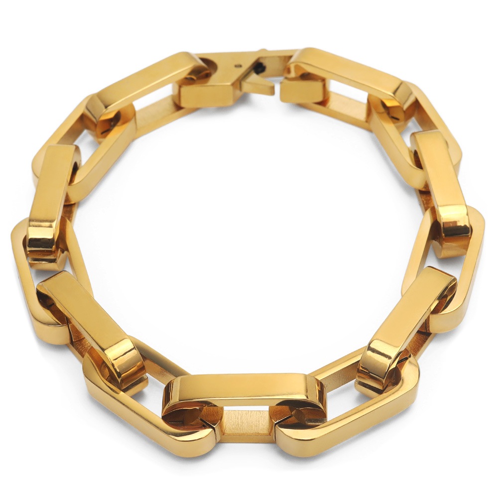 316L チェーンブレスレット ゴールド [b562-gold]