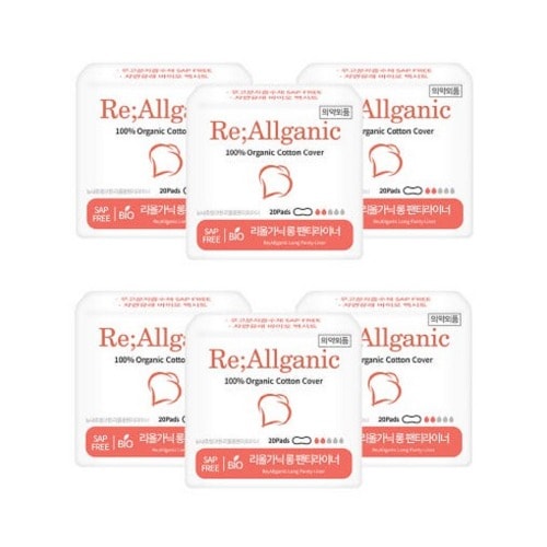 ナチュラルコットンリオールガニックオーガニック純正カバーロングパンティーライナー6パック快適な柔らかい送り快適な吸収