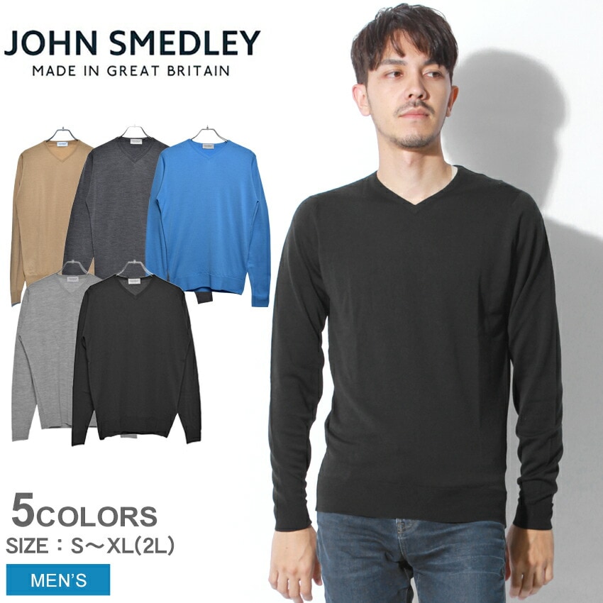 シプトン メンズ トップス ウェア プルオーバー Vネック ニット カットソー スタンダードフィット プルオーバー メリノウール ハイゲージ トップス 無地 ブラウン 茶 ブラック