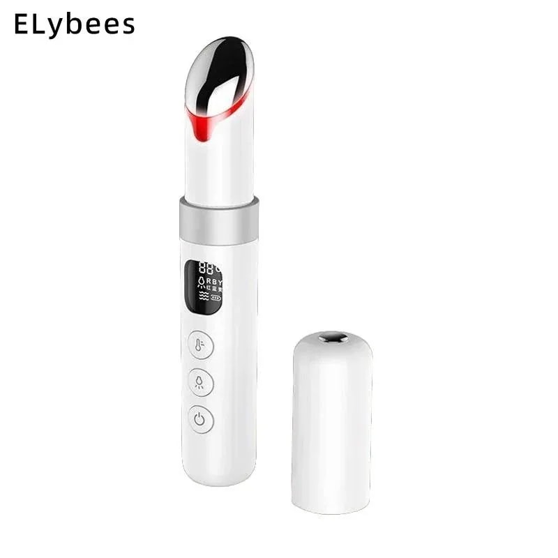 目元美容器 目元マッサージ器 目の保護器 目袋小じわクマ目尻の悩み解消 美容アイペン アイクリーム 赤青光美容器 妻と彼女へのバレンタインギフト ムーンライトホワイト [3個]ライト+7段階の温 5,313円