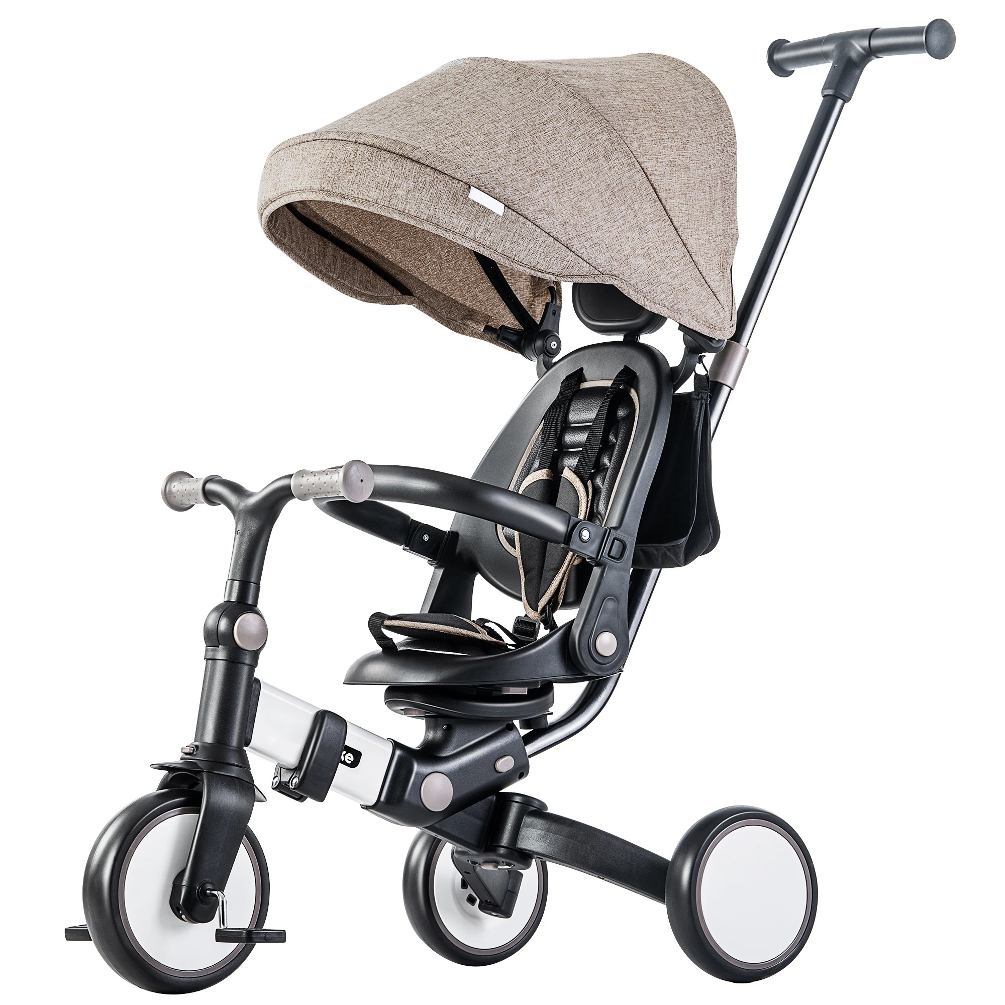 1334子供用三輪車 折りたたみ 手押し かじとり 7in1 7WAY 1歳 2歳 3歳 ランニングバイク 座面回転 自転車 おもちゃ 乗用玩具 幼児用 キッズバイク おしゃれ クリスマス 誕生日 プ