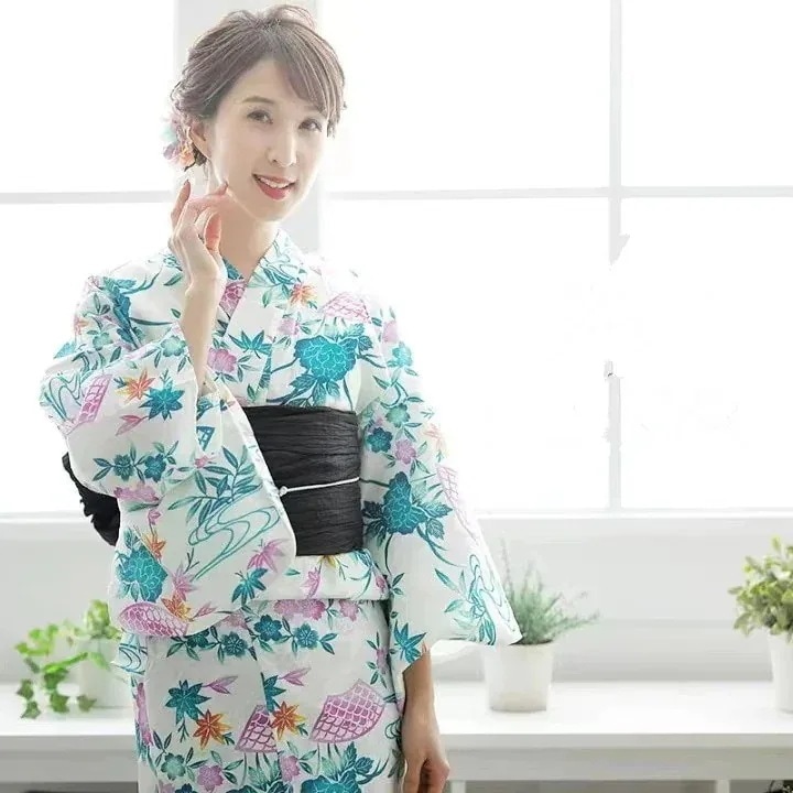 早買い早割 の着物 浴衣 女性の伝統的なスタイルの綿麻生地 のレトロな旅行服撮影用cos