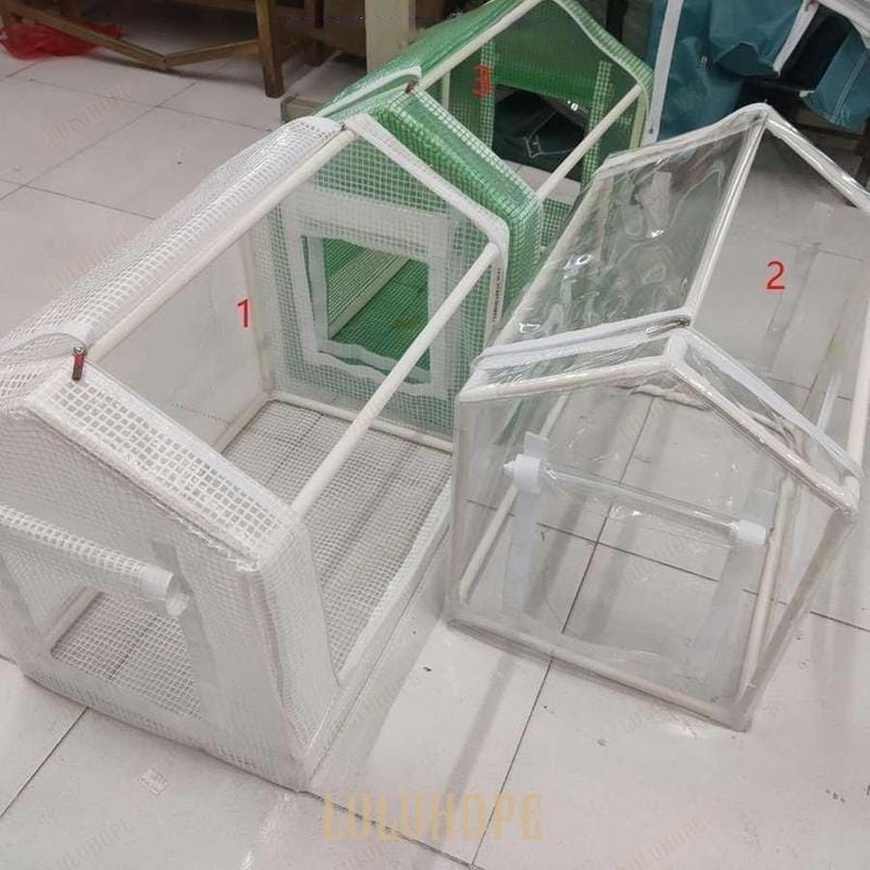 省スペースタイプ ミニ 組立式 ビニールハウス 簡易温室 ビニール温室 菜園ハウス ファスナー付き 育苗 家庭用 園芸 ベランダ 4,630円