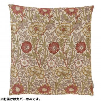 川島織物セルコン Morris Design Studio ピンクアンドローズ 座布団カバー 55x59cm LL1718 P ピンク