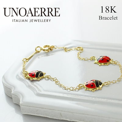UNOAERRE ウノアエレ ブレスレット てんとう虫 18金 K18