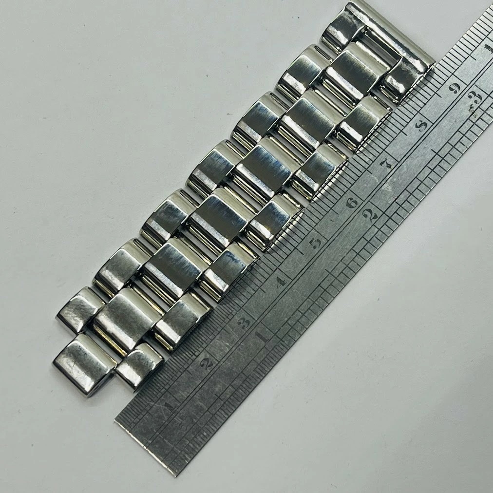 【未使用品】オリス純正ブレス#07 8 20 68 ステンレス　レクタンギュラー3列ブレスラグ幅20*バックル幅20ミリ全長88ミリメール便でお送りします【代引き不可】