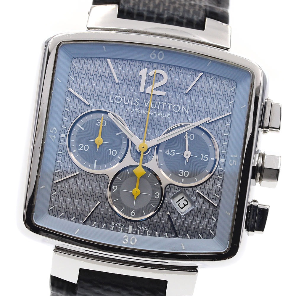ルイ・ヴィトン LOUIS VUITTON Q2121 タンブール スピーディ クロノグラフ 自動巻き メンズ 内箱付き_839513【中古】