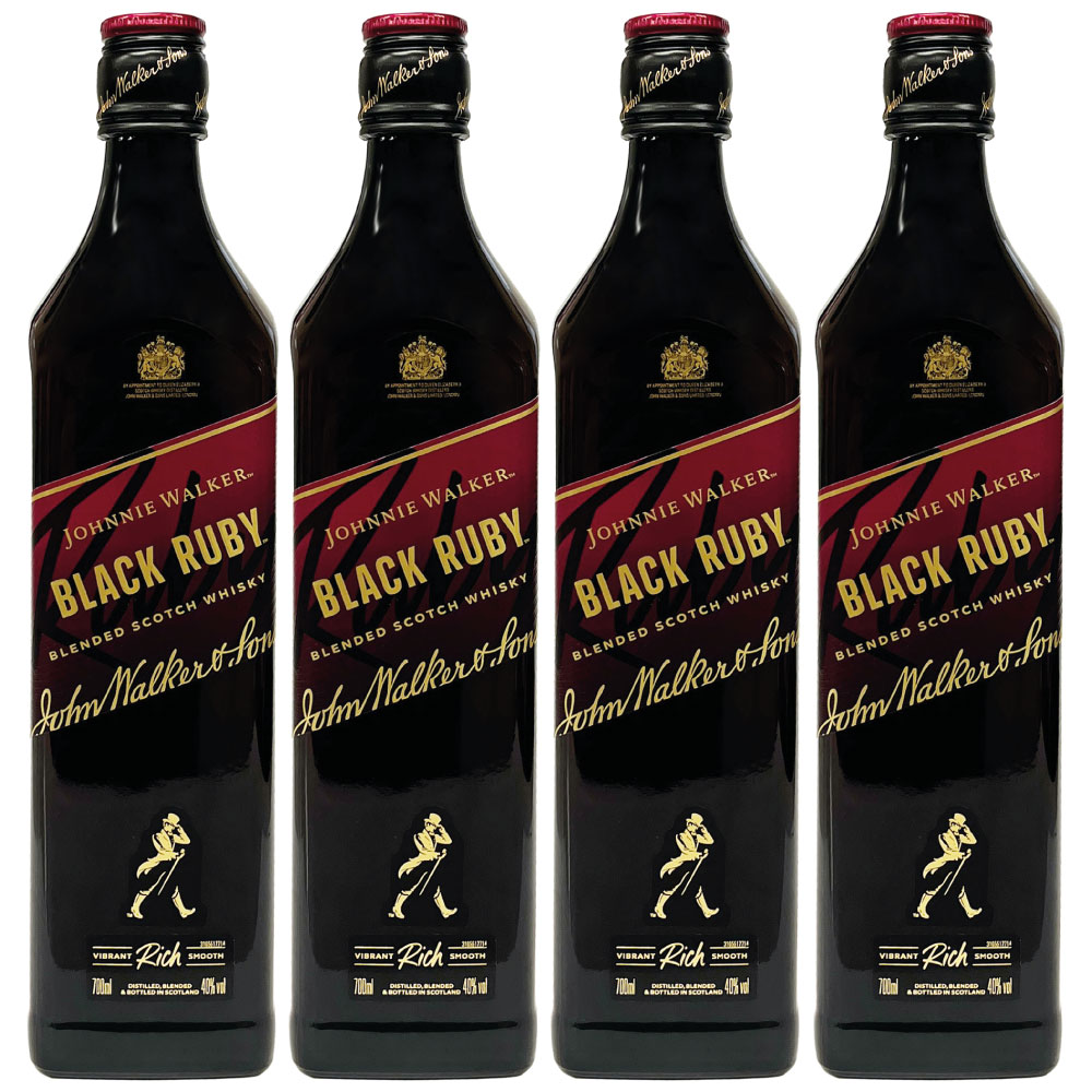 [正規品] ジョニーウォーカー ブラックルビー 4本セット 700ml / スコットランド ブレンデッドスコッチウイスキー Johnny Walker Black Ruby