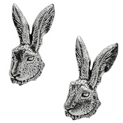 カフスボタン カフス シロメ製 ウサギ カフリンクス メンズアクセサリー