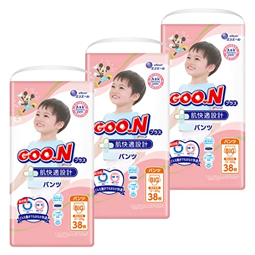 パンツ BIGサイズプラス 肌快適設計 (12~20kg) 114枚(38枚×3) [ケース販売] 5,448円