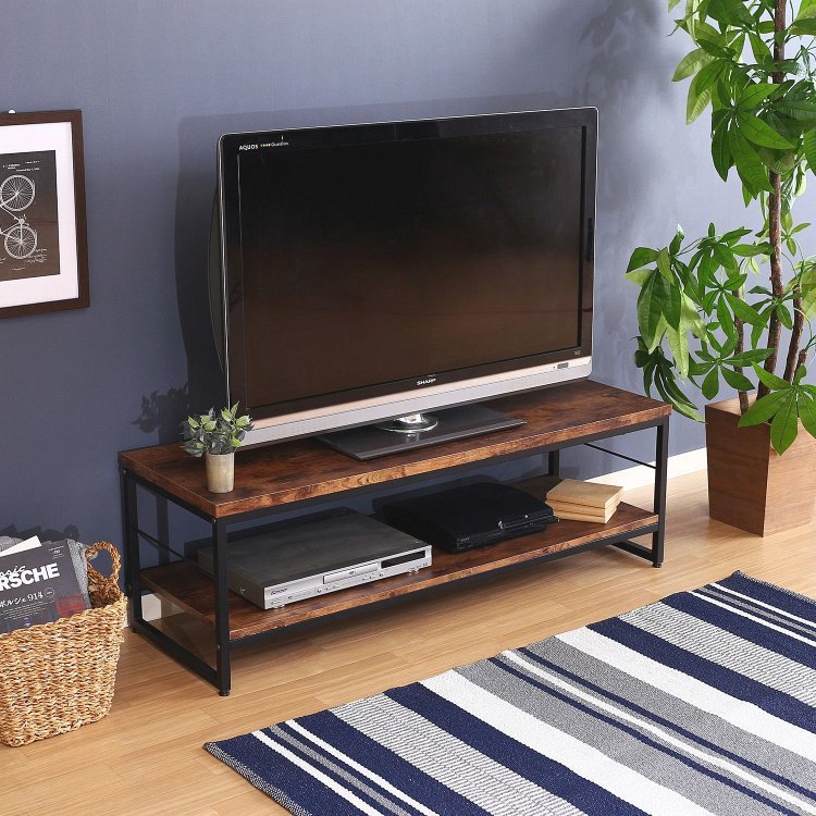 テレビ台 おしゃれ 27型・32型・37型・46型 ローボード 西海岸 幅120×奥行40×高さ40cm ブラウン・ブラック