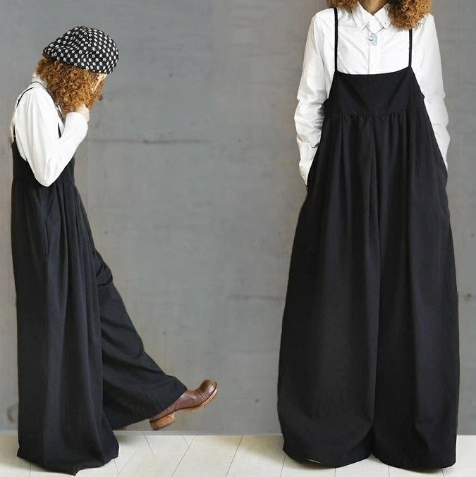 レディース パンツ サロペット 袖なし ノースリーブ スクエアネック オーバーサイズ フェミニン ストリート ポケット かわいい 大人可愛い シンプル カジュアル おしゃれ かっこいい こなれ感